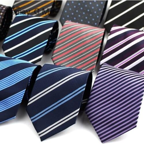 Classic Mens Ties New Design Striped Neckties For Men Jacquard Woven Business Neck Tie Formal Wedding Party 8cm Width Gravatas