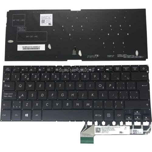 CF CS backlight keyboard for ASUS zenbook UX430 UX430UQ Canadian French CZ Czech black 0KNB0 2627CB00 2627CS00 replacement parts