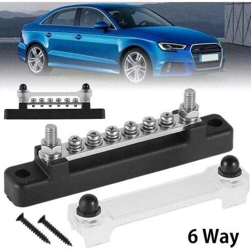 Terminal Bus Bar Kit Bus Bar and Cover Ground Distribution Block Kit Car Truck Boat Marine Power Distribution Terminal Block