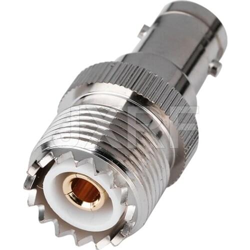 JXRF Connector BNC Female Jack To SO239 UHF Female Jack Coaxial Adapter