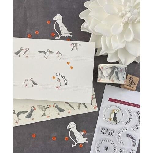 Mmao Crafts Metal Steel Cutting Dies New Puffin bird decoration Stencil For DIY Scrapbooking Paper/photo Cards Embossing Dies