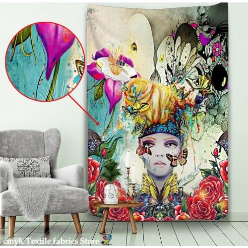 Fashionable tapestry colorful feather wall hanging Wall Hanging Room Sky Carpet Dorm Tapestries Art Home Decoration Accessorie
