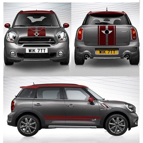 Front Hood Rear Trunk Sticker Bonnet Body Side Skirt Stripes Decals Stickers Decor For Mini Cooper S JCW F54 F55 F56 R56 R60 R61