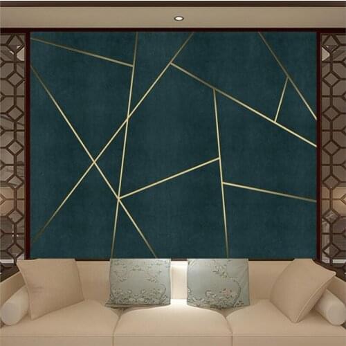 Custom Mural Wallpaper Modern Minimalist Geometric Line TV Background Wall Painting