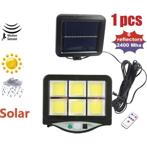Seperable 3 Modes 120LED Solar Wall Light PIR Motion Sensor Outdoor Waterproof Garden Solar Power Street Path Lamp remote contro