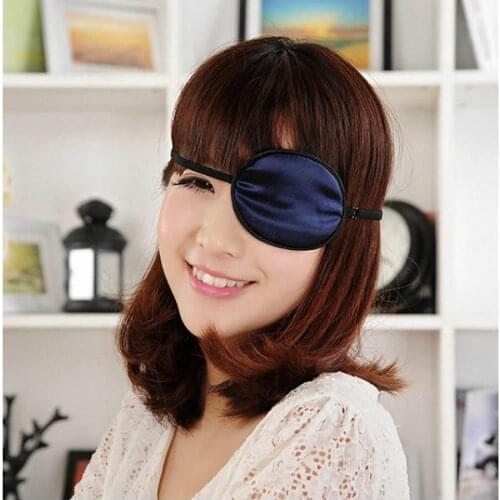 New 1PC Single-eyed Amblyopia Traning Goggle Soft Silk Eye Patch Elastic Lazy Eye Patches Adjustable Eyeshade Sleeping Eye Mask