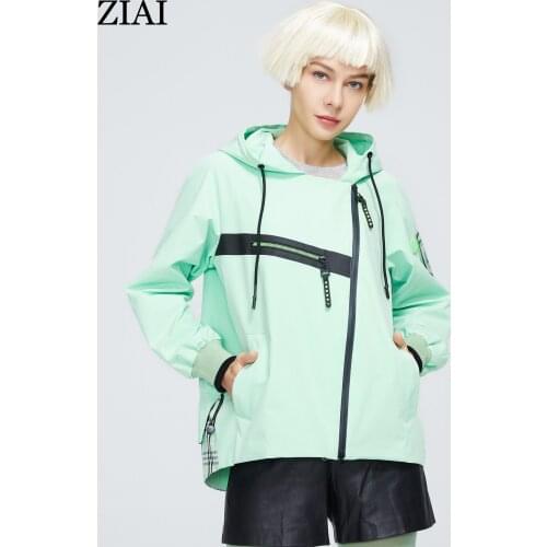 ZIAI 2021 New Womens Spring jacket Short fashion Trench Coat Women Outerwear Windproof and Rainproof ladiesJackets ZS-8729