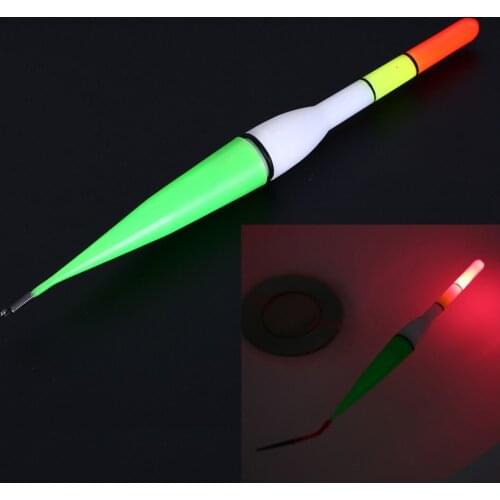 Plastic Floater Dark Water Night Fishing Buoy Vertical Fishing Luminous Float Battery Operated LED Float