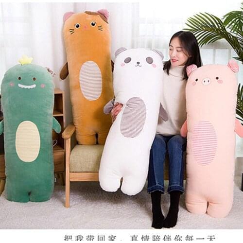 35-100cm Plush Animal Pillow Toys Soft Baby Pillow Stuffed Sofa Cushion Plush Cat Dinosaur Panda Pig Dolls Cute Children Gifts