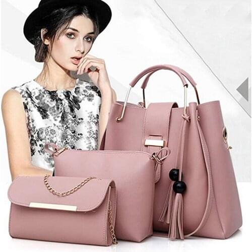 Luxury Brand 3 Pcs/set Womens Handbags Large Capacity Women Bag Ladies Leather Tote Fashion Shoulder Bags for Women 2021 Wallet
