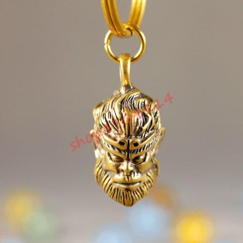Handmade, Chinese wind metal pendant Monkey King Sun Wu empty head pendant, exquisite handicraft Pendant