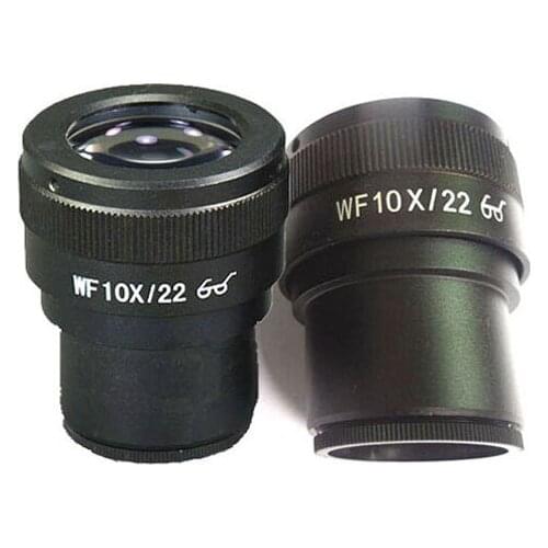 Brand New Pair WF10X/22 Diopter-Adjustable Eyepieces For Stereo Microscope High-Point Design