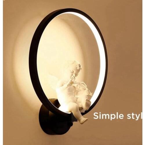 Modern Wall Lamps art angel Nordic creative for living room bedroom bedside lighting bracket High-power led lustre Home Dero