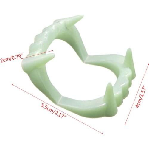 Glow In The Dark Vampire Fangs Plastic Teeth Costume Accessory Party Favors GXMB