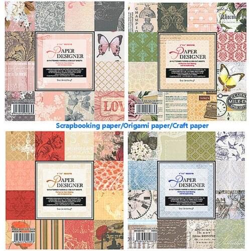 WYSE 24 Sheets Craft Paper Scrapbooking Paper Art Background Origami Paper for DIY Decorative Card Scrapbook Paper 6inch