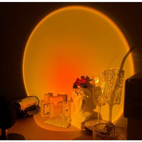 Sunset Projection Lamp USB Led Lamp Night Light Atmosphere Colorful Decoration Lamp, Used for Bedroom Wall Decoration
