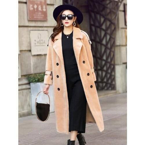 Real Fur Coat Winter Coat Women 100% Wool Coat Female Sheep Shearling Fur Jacket Women Clothes 2020 Manteau Femme MY4585