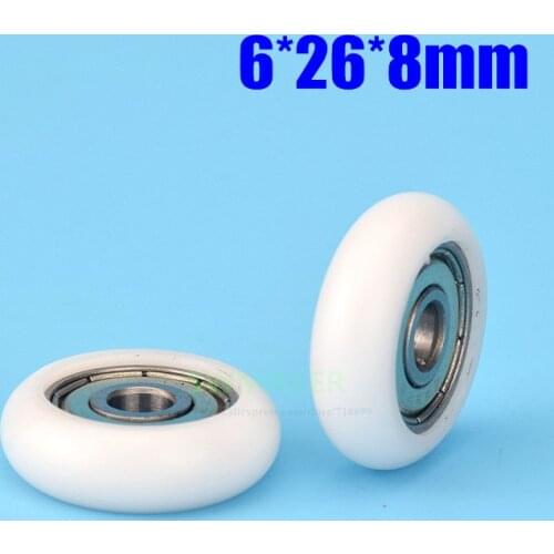 1pcs 6*26*8mm R type POM, cam spherical roller, bearing pulley, European standard aluminum profile wheel