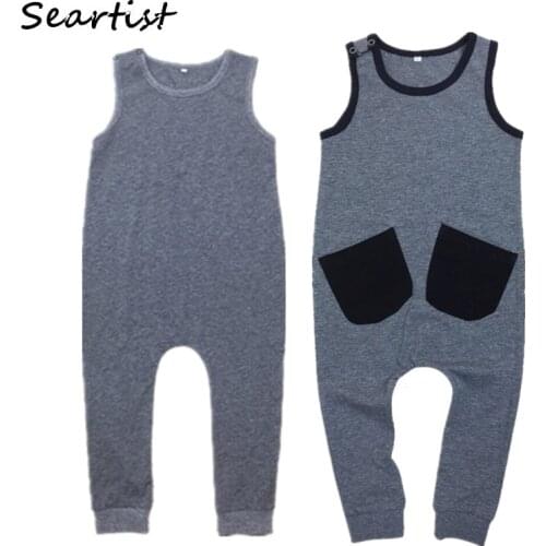 2021 Summer Solid Rompers Newborn Infant Baby Girl Boy Outfit Cotton Romper Jumpsuit Bebe Kids Ropa Sleevless Casual Clothes 40