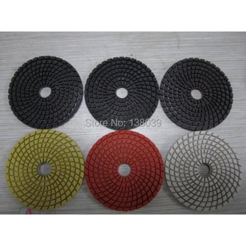 4'' Best Quality Diamond wet flexible polishing pads for granite and other hard stone