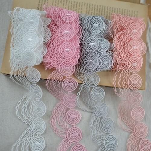 6meters/Lot Export Quality Water Soluble Lace Trim Necklace Lace Embroidery Lace Fabric, 4.7 CM Wide RS373