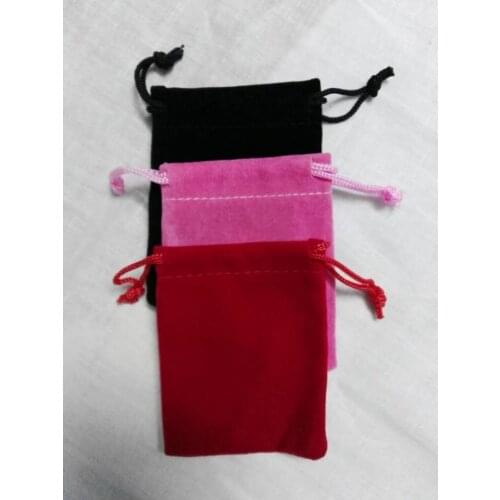 Free shipping 20pcs/lot cheap drawstrng bag 7*9cm 3 colors for choose velvet fabric jewelry bag wholesale coutom gift pouch