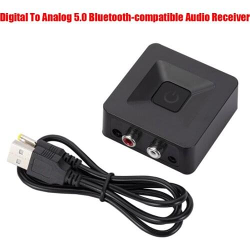 Bluetooth-compatible 5.0 Audio Receiver Transmitter AUX RCA 3.5 3.5MM Jack Stereo Music Wireless Adapter Dongle For Car TV PC