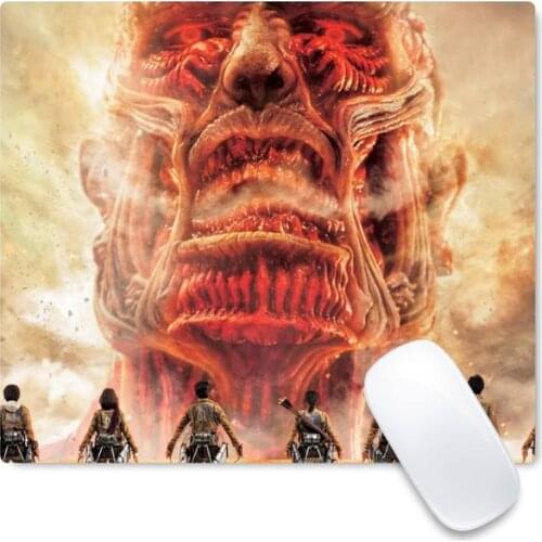 Attack on titan anime Large Mouse pad PC Computer mat Non slip Cushion Square Thickness 2mm