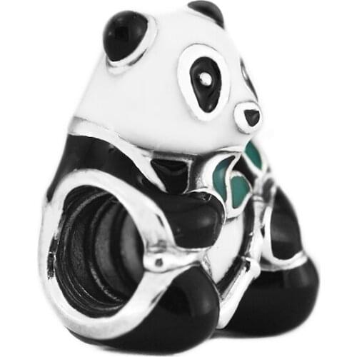 DIY Beads Sweet Panda Charm Mixed-Enamel Hot Sale Jewelry Fits Original Charms 925 Silver Bracelets Beads For Jewelry Making