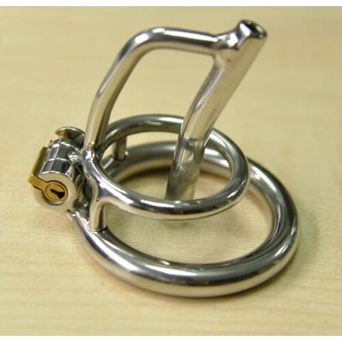 Erotic Stainless Steel Male Chastity Device with Urethral Catheter Penis Plug,Cock Cage,Penis Lock,Penis Rings,Sex Toys For Man