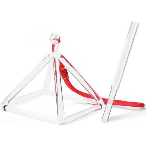 Crystal Material Singing Pyramid Percussion Instruments Yoga Meditation Relaxation Tool
