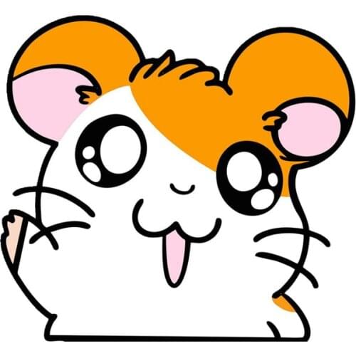 Interesting Th Cute HAMTARO Car Sticker Accessories Car Styling Decal Vinyl Car Window Cover Scratches Waterproof PVC 13cm*10cm