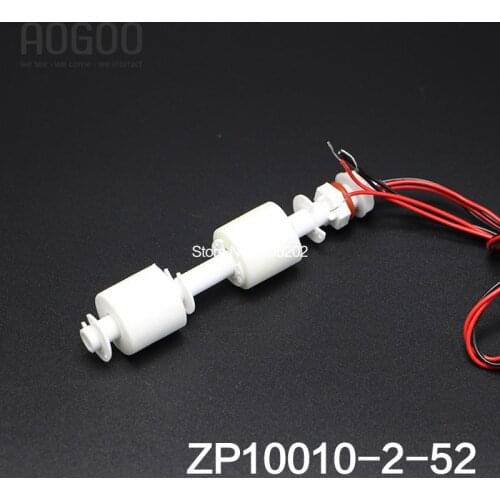 M10*100MM ZP10010-2-52 220V Dual Level Control PP Water Level Sensor Liquid Normal Closed Plastic Float Switch Tank