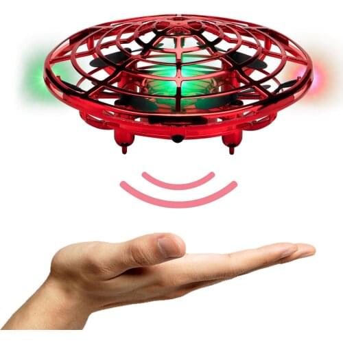 Mini Drones Interactive UFO Flying Ball Toys for Kids and Adults Infrared Sensing Gesture Control RC Drone Helicopter with LED