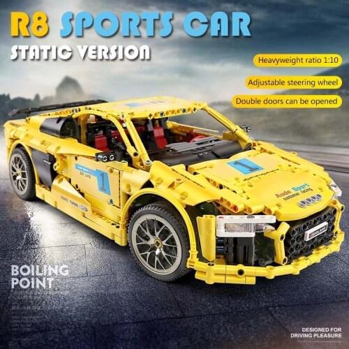 Mould King MOC Electric Series The R8 V10 Speed RS5 Car Model Building Block Assemble Brick Kids Educational Toy Christmas Gift