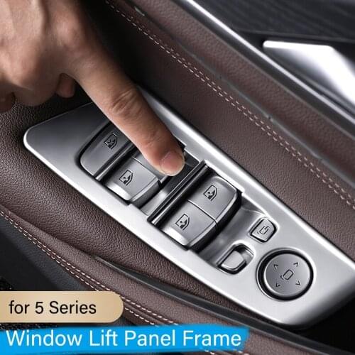 4pcs Door Window Armrest Panel Sticker Cover for BMW 2018-in 5 Series G30 G38 525-528 530i 525i 540 Car Styling Accessories