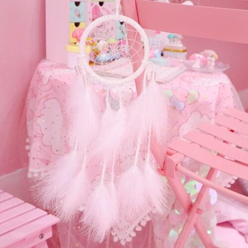 New fashion originality hanging Feather pearl Dreamcatcher Wind Chimes Indian Style Pendant Dream Catcher Gift