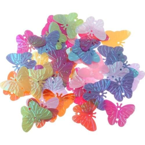 New 23x22mm Butterfly Paillette Bulk Sequins Sewing Craft For Clothing Accessories Stage Clothing Jewelry Decorations Making 30g