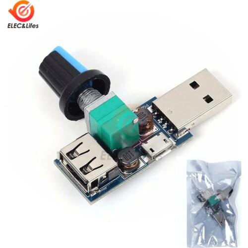 5V MINI USB Fan Speed Controller Governor Wind Air Volume Regulator Cooling Mute Multifunction Noise Reduction Switch Module