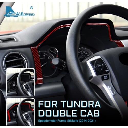 Carbon Fiber for Toyota Tundra 2014 2015 2016 2017 2018 2019 2020 2021 Accessories Interior Trim Car Speedometer Frame Sticker