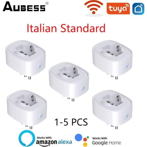 WiFi Smart Plug 16A Italy Socket Wireless Remote Voice Control Power Energy Monitor Outlet Timer Works for Alexa Google Home