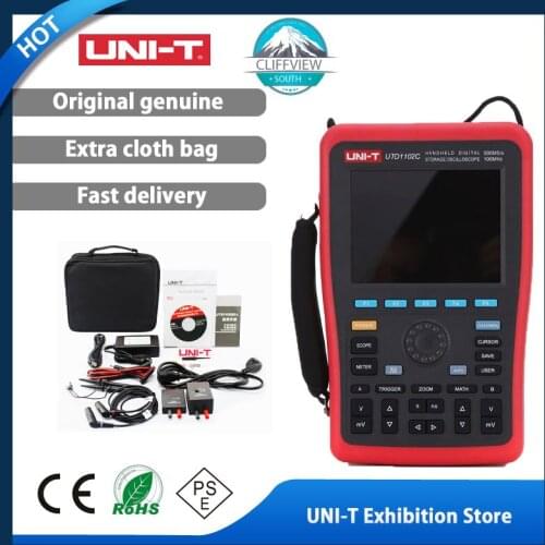 UNI-T UTD1102C Handheld Digital Storage Oscilloscope 100MHz 2 Channels DC AC Voltage Current Resistance Capacitance Multimeter