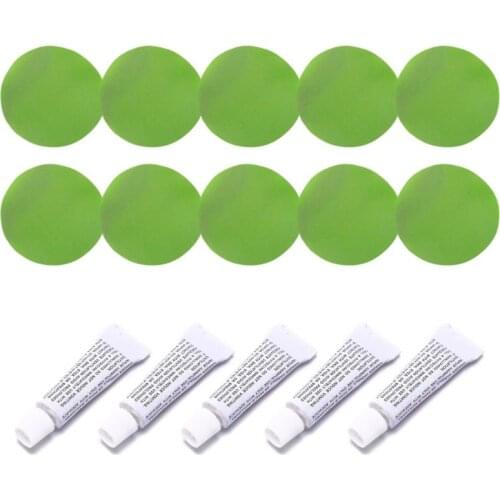 Y55D 5 Sets Professional Inflatable Boat Repair Kit PVC Material Adhesive Patches Glue for Waterbed Sofa Air Matteress Swimming