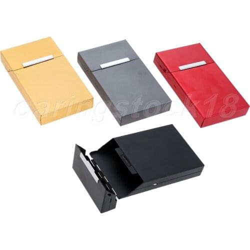 1 x Ultra Thin Cigarette Holder Case Slim Metal Box Cigarettes Storage Container Smoking Accessories Aluminum Alloy