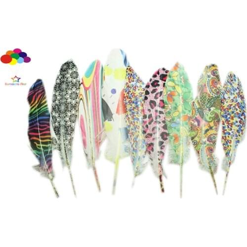 100pcs 100% natural goose feather tail 15-20cm/6-8inch multicolour for Diy carnival costume mask headdress