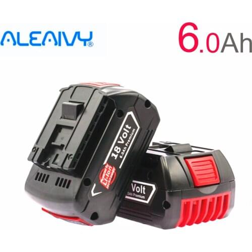 18V 6000mAh Replacement BAT609 Battery for Bosch Compatible BAT612 BAT618 BAT619G BAT620 SKC181-02 Cordless Power Tool Battery