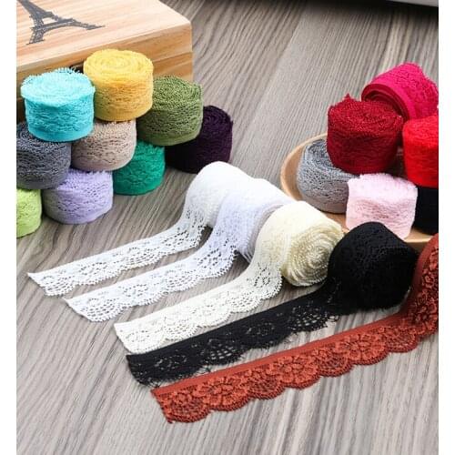 2m Black lace accessories skirt lace hem dress neckline curtain decoration accessories handmade diy material wide 2.5cm