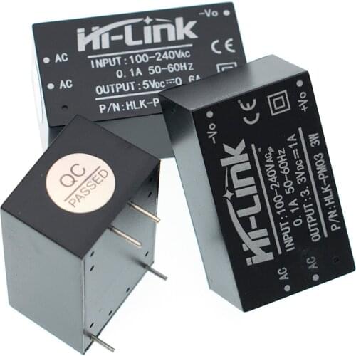 2pcs AC-DC 3W 2W 5W mini power supply module HLK-PM01 HLK-PM03 HLK-PM12 220V intelligent household switch power supply module
