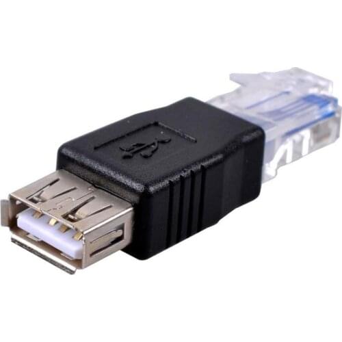 2pcs/lot Type A USB2.0 Female to Ethernet RJ45 Male Plug Adapter Connector