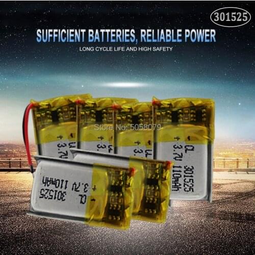 20PCS 3.7V 301525 311525 80mah MP3 MP4 MP5 small toys battery Bluetooth headset battery